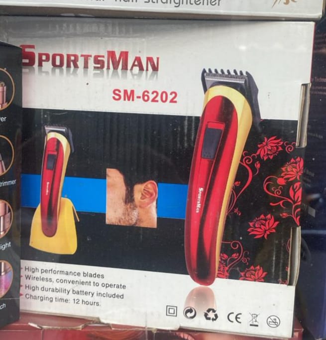 💈 SportsMan SM-6202 Professional Rechargeable Hair & Beard Trimmer – Cordless Grooming Clipper