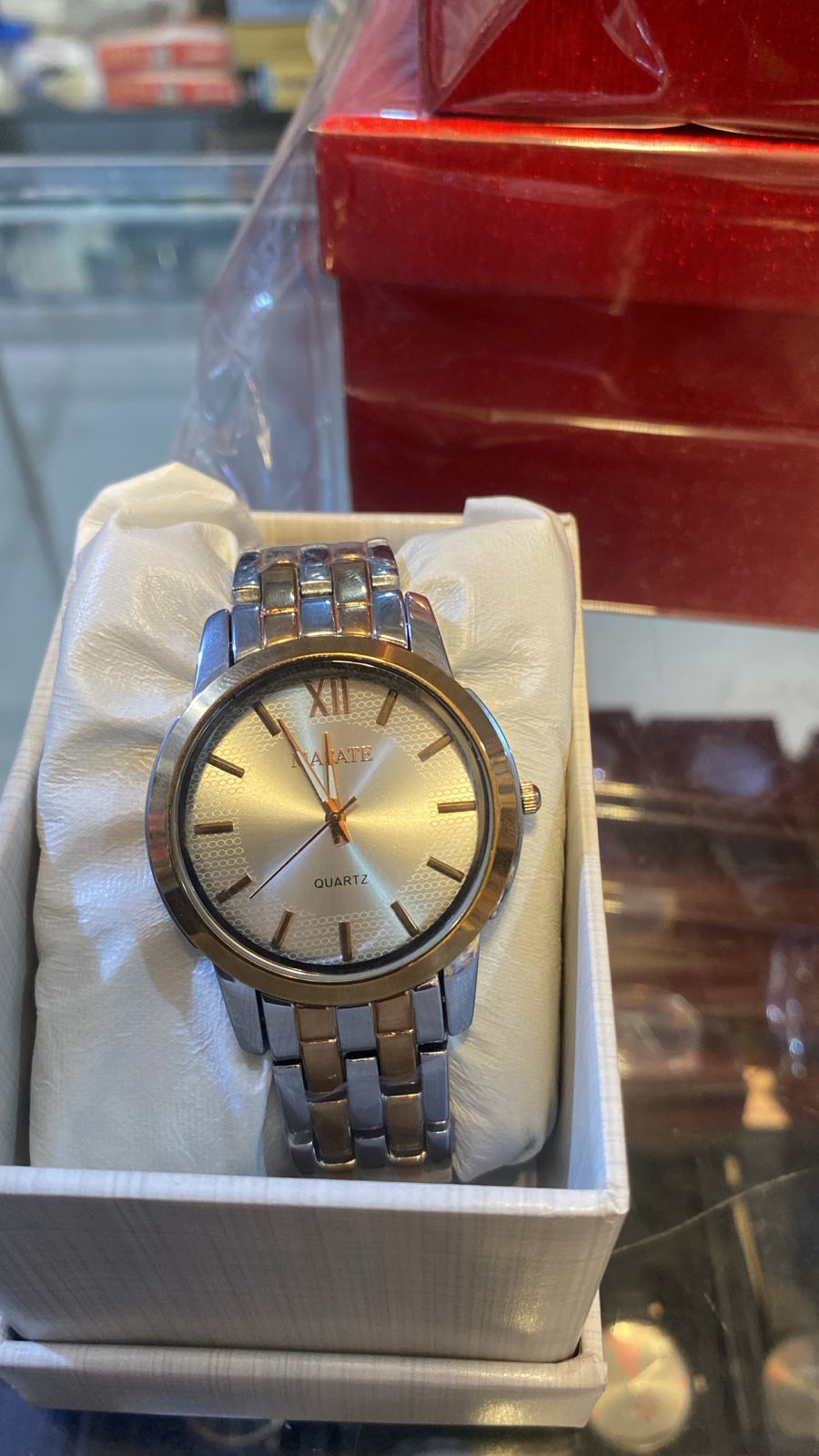 Masete Men’s Stainless Steel Analog Watch – Elegant Steel Strap Timepiece