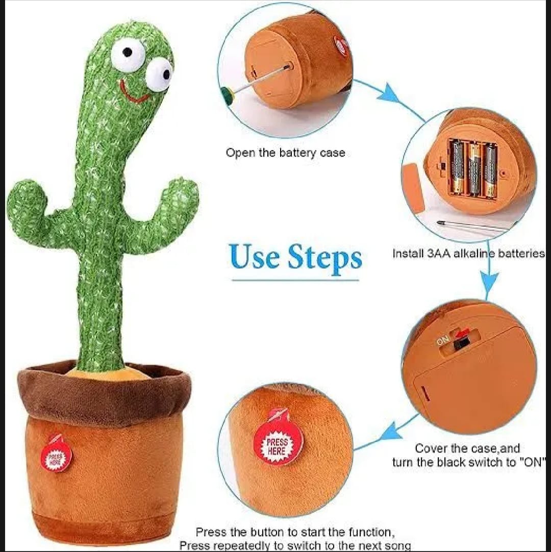 Dancing Cactus Talking Toy – Singing, Dancing, and Talking Cactus