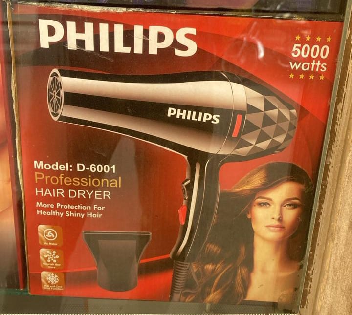 Philips Hair Dryer – Fast-Drying, Lightweight Hair Blower with Multiple Heat Settings
