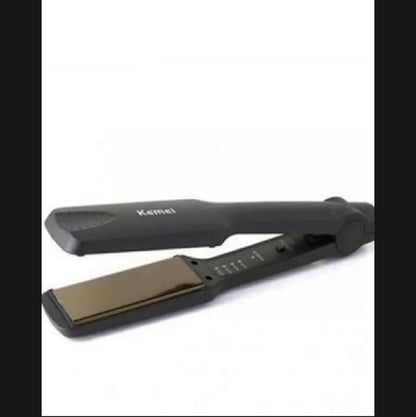 🔥 Kemei Professional Hair Straightener – Wide Plate Ceramic Flat Iron for Smooth, Shiny Hair