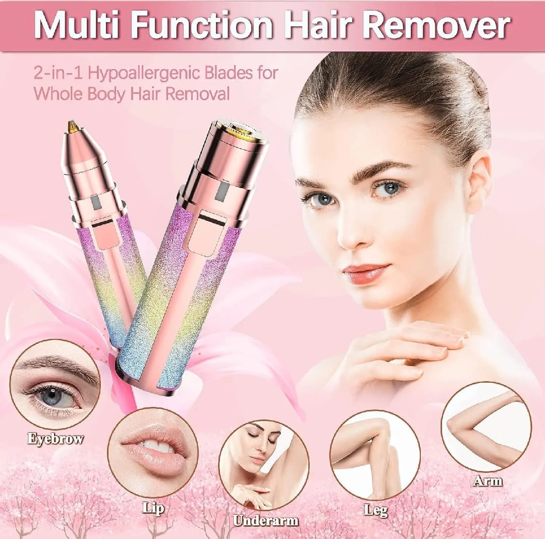 ✨ 2-in-1 Muti Fuction  Electric Ladies Shaver & Eyebrow Trimmer – USB Rechargeable Hair Remover