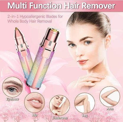 ✨ 2-in-1 Muti Fuction  Electric Ladies Shaver & Eyebrow Trimmer – USB Rechargeable Hair Remover